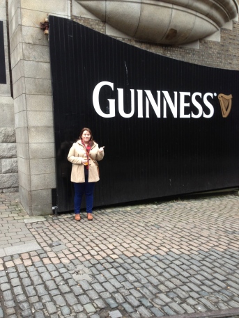 Outside the iconic gates of the Guinness Storehouse